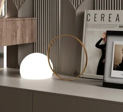 Lampe*Estiluz Lampe, Baladeuse, d'extérieur, Circ M-3727, , IP67, LED, dim, 3000K, 290 lm, L37cm, H12,1cm - or satiné