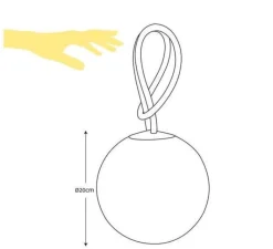 Enfants|Lampe*Fatboy Lampe, Baladeuse, d'extérieur, Bolleke, , LED, Ø20cm, Hcm - gris