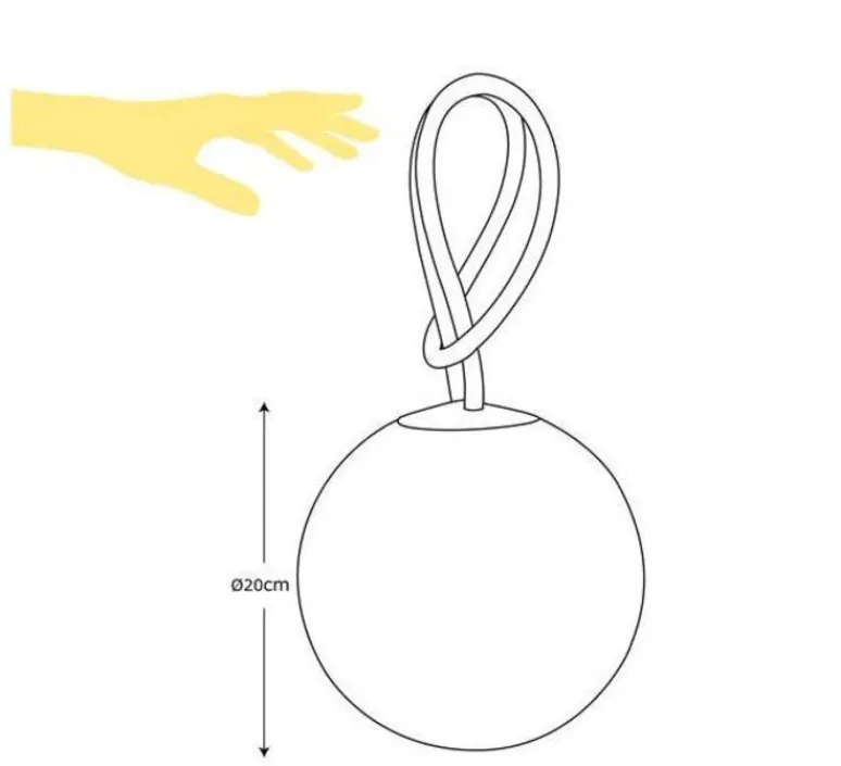 Enfants|Lampe*Fatboy Lampe, Baladeuse, d'extérieur, Bolleke, , LED, Ø20cm, Hcm - gris