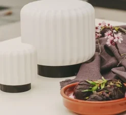 Lampe*Atelier Pierre Lampe, baladeuse d'extérieur, Dentelles H15, , IP65, Ø16cm, H15cm - noir