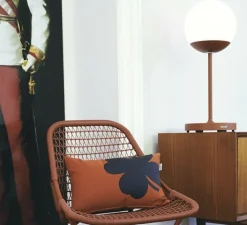 Lampe*Fermob Lampe, baladeuse d'extérieur, Mooon !, orcre rouge, dim, 3000K à 6000K, 500lm, IP44, Ø25cm, H63cm - ocre rouge