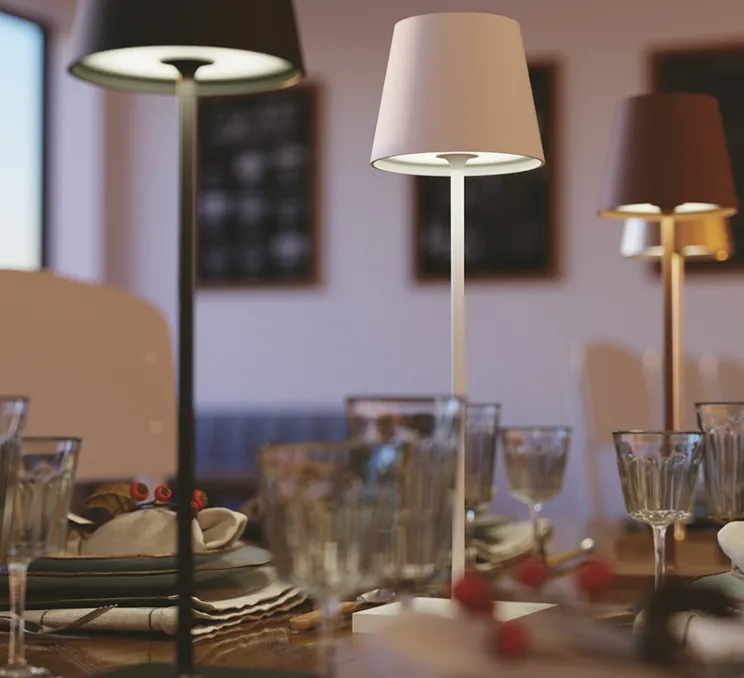 Lampe, Baladeuse, Drink, blanc, IP54, LED, dim, 3000K, 190 lm, Ø11cm, H38cm - Nedgis