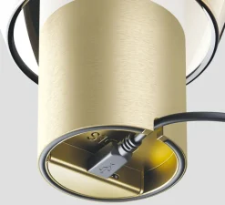 Lampe*Lodes Lampe, Baladeuse, Easy Peasy Flamingo, rose & bronze, verre teinté gris, LED, dim, 2700K, 380 lm, Ø12,1cm, H23,3cm - rose & bronze, verre teinté gris