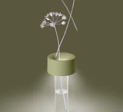Lampe*Foscarini Lampe, Baladeuse, Fleur, , LED, dim, 3000K, 188 lm, Ø11cm, H24cm - vert sauge