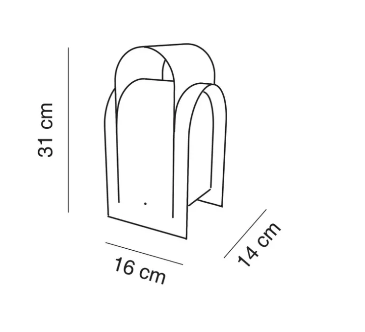 Lampe, Baladeuse, Fold Out, chargeur et câble USB inclus, blanc, IP45, LED, dim, 3000K, 290 lm, L16cm, H31cm - Alma light