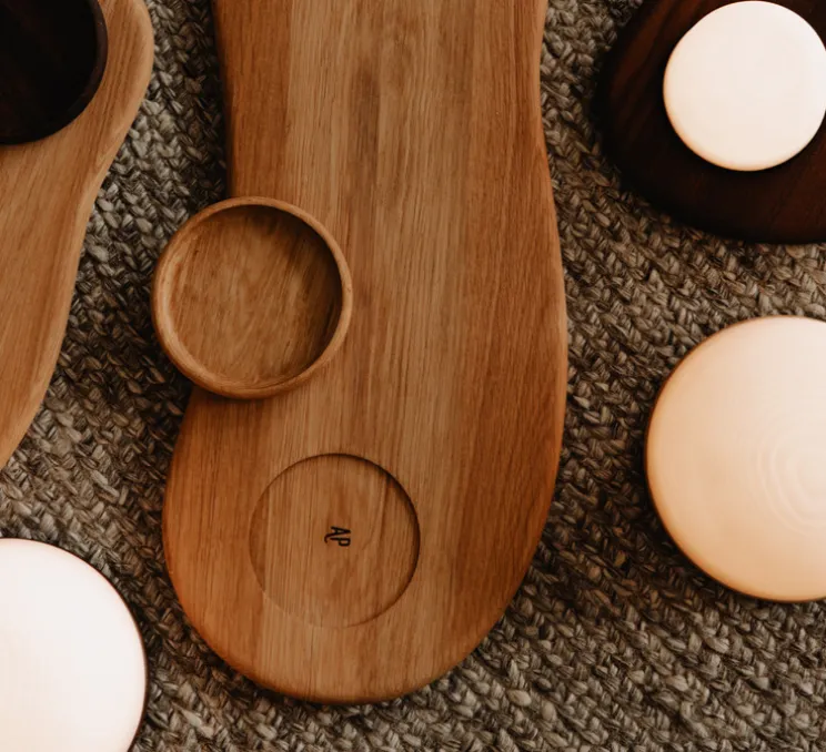 Lampe, Baladeuse, Fondant L, chêne, IP65, LED, dim, 2700K, 100 lm, Ø13cm, H16cm - Atelier Pierre