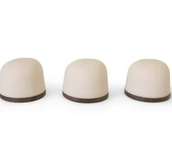 Lampe, Baladeuse, Fondant set de 3, noyer, IP65, LED, dim, 2700K, 100 lm, Ø26cm, H8,5cm - Atelier Pierre