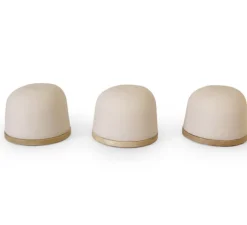 Lampe*Atelier Pierre Lampe, Baladeuse, Fondant set de 3, , IP65, LED, dim, 2700K, 100 lm, Ø26cm, H8,5cm - chêne