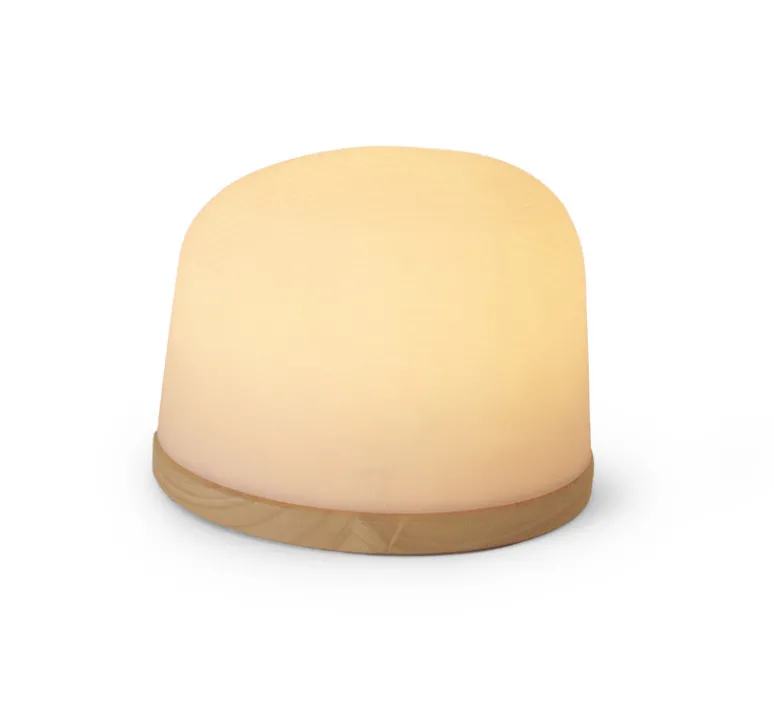 Lampe*Atelier Pierre Lampe, Baladeuse, Fondant set de 3, , IP65, LED, dim, 2700K, 100 lm, Ø26cm, H8,5cm - chêne