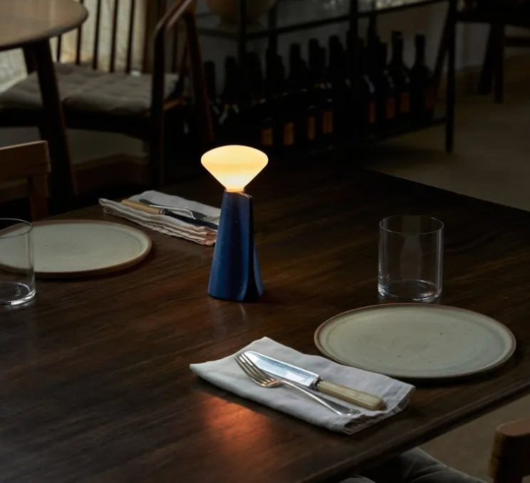 Lampe, baladeuse, Mantle, Bleu Cobalt, IP44, Ø8cm, H19cm - Tala