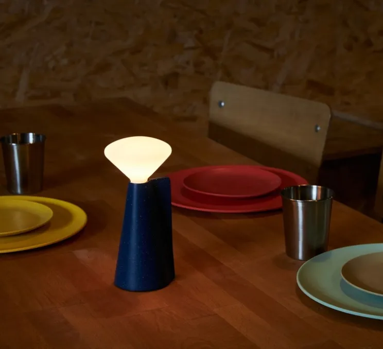 Lampe, baladeuse, Mantle, Bleu Cobalt, IP44, Ø8cm, H19cm - Tala