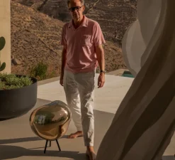 Lampe, Baladeuse, Melt Large, doré, IP44, LED, dim, 3000K, 500 lm, Ø50cm, H57cm - Tom Dixon