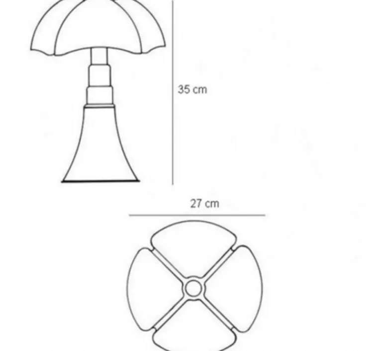 Lampe*Martinelli Luce Lampe, baladeuse, MINI PIPISTRELLO SANS FIL, , LED, Ø27cm, H35cm - blanc