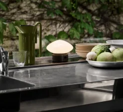 Lampe, Baladeuse, Mist AP21, marbre gris chaud, LED, dim, 2700K, Ø16cm, H12cm - Andtradition