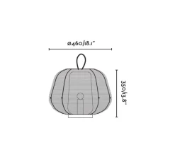 Lampe*Faro Lampe, Baladeuse, Nara, , IP65, Ø46cm, H35cm - noir