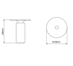 Lampe baladeuse, Naïs 20, rouge mat, IP44, LED, dim, 2700K, 500 lm, Ø19,8cm, H22,6cm - Pott