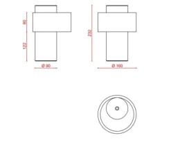Lampe*Tooy Lampe, Baladeuse, Nastro 563.34, , IP54, LED, dim, 2700K, 320 lm, Ø16cm, H23,2cm - terracotta