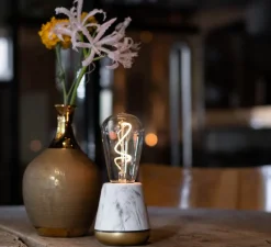 Lampe*Humble Lampe, Baladeuse, One, , Ø8,5cm, H19,5cm - marbre blanc