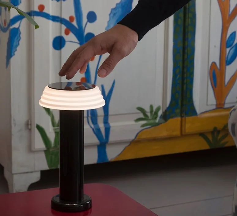 Lampe*Sowden Lampe, Baladeuse, PL1-Black, blanc & noir, LED, dim, 2800K, 250lm, Ø13cm, H24cm - blanc & noir