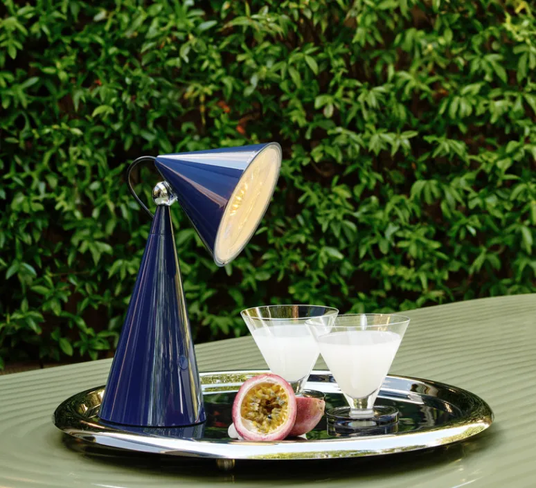 Lampe*Tom Dixon Lampe, Baladeuse, Pose, , IP44, LED, dim, 2700-3000K, 220 lm, L17,5cm, H25cm - bleu indigo