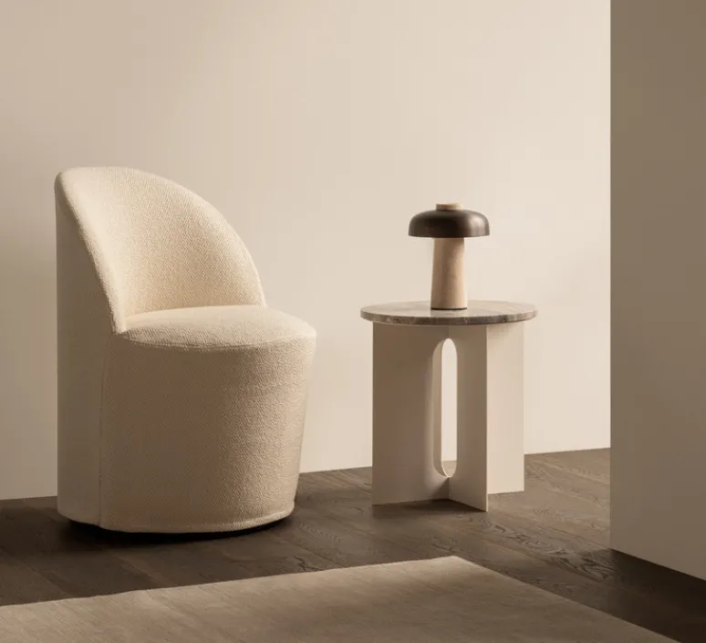 Lampe*Audo Copenhagen Lampe, Baladeuse, Reverse, , IP44, LED, dim, 2700K, 125 lm, Ø19,6cm, H24,5cm - bronze, travertin