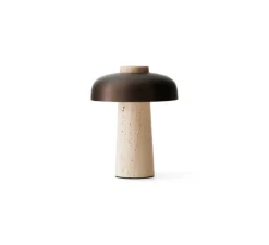 Lampe*Audo Copenhagen Lampe, Baladeuse, Reverse, , IP44, LED, dim, 2700K, 125 lm, Ø19,6cm, H24,5cm - bronze, travertin