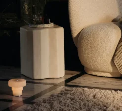 Lampe, Baladeuse, Ripple, blanc, IP44, LED, dim, 2500K, 40 lm, Ø12,3cm, H10,2cm - Ferm Living