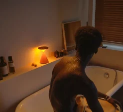 Lampe, Baladeuse, Salt, orange sanguine, IP21, LED, dim, 2700K, 450 lm, Ø12,8cm, H19cm - GRAU