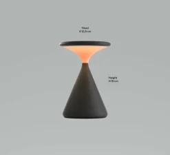 Lampe, Baladeuse, Salt, sable, IP21, LED, dim, 1300K à 2700K, 450 lm, Ø12,8cm, H19cm - GRAU
