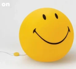 Lampe, Baladeuse, Smiley® XL, jaune, IP24, Ø45cm, H40cm - Mr Maria