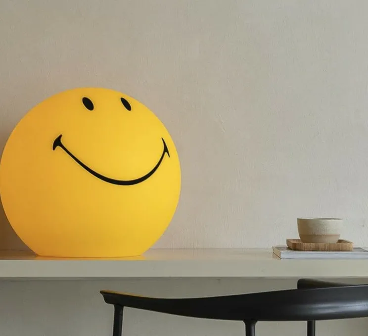 Lampe, Baladeuse, Smiley® XL, jaune, IP24, Ø45cm, H40cm - Mr Maria