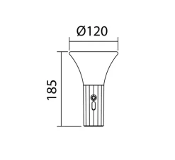 Lampe, Baladeuse, Spot, vert mat, IP44, LED, dim, 3000K, 200 lm, Ø12cm, H18,5cm - MDC