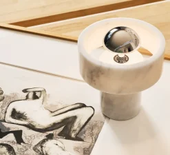 Lampe*Tom Dixon Lampe, Baladeuse, Stone, , LED, dim, 3000K, 160 lm, Ø19cm, H28cm - argent