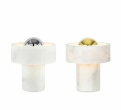 Lampe*Tom Dixon Lampe, Baladeuse, Stone, , LED, dim, 3000K, 160 lm, Ø19cm, H28cm - argent