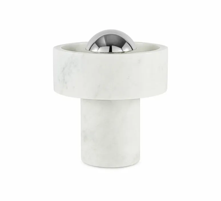 Lampe*Tom Dixon Lampe, Baladeuse, Stone, , LED, dim, 3000K, 160 lm, Ø19cm, H28cm - argent