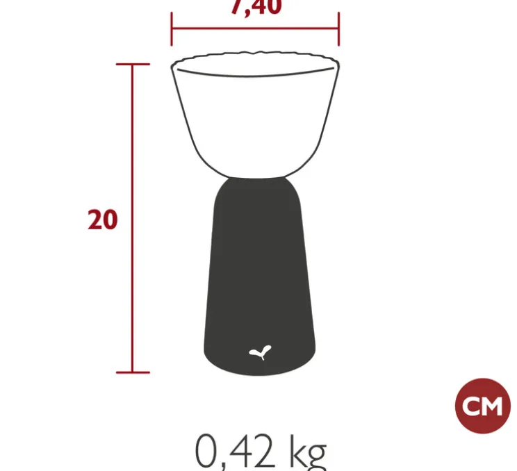 Lampe, Baladeuse, Swiing, carbone, IP54, LED, dim, 2700K, 35 lm, Ø10cm, H20cm - Fermob