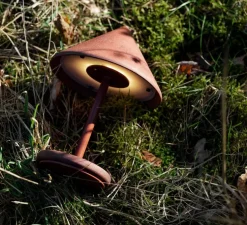 Lampe, Baladeuse, Terra, rouge rouille, marc de café recyclé, IP44, LED, dim, 2700K, 230 lm, Ø17,5cm, H25cm - Mater