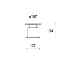 Lampe*Wastberg Lampe, Baladeuse, w241 Faro, , IP54, LED, dim, 2700K, 170 lm, L15,7cm, H13,4cm - rouge