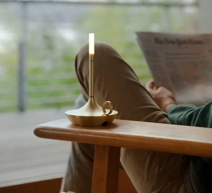 Lampe, baladeuse, Wick S, laiton, IP44, LED, dim, 2600K, 35 lm, Ø12cm, H16,5cm - Graypants