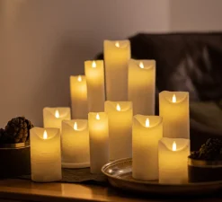 Lampe*Sirius Lampe Bougie, cire, Sara Rechargeable, , LED, Ø7,5cm, H25cm - blanc