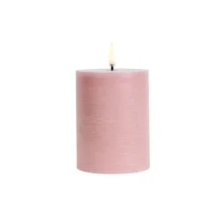 Lampe Bougie, Rustic Pillar, dusty rose, Ø7,8cm, H10cm, LED, dim, 2400K, 6 lm-Uyuni