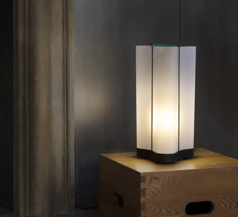 Lampe*Nemo Lighting Lampe, Cabanon, réédition Le Corbusier, , Ø21cm, H42cm - blanc, zinc noir