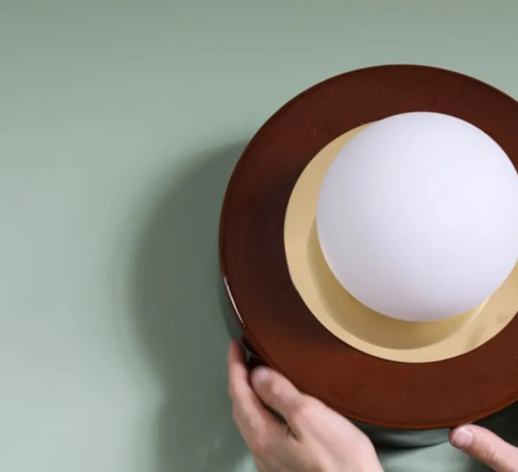 Lampe, CERAMIQUE 1.02, Cognac, LED, Ø27cm, H24cm - HAOS