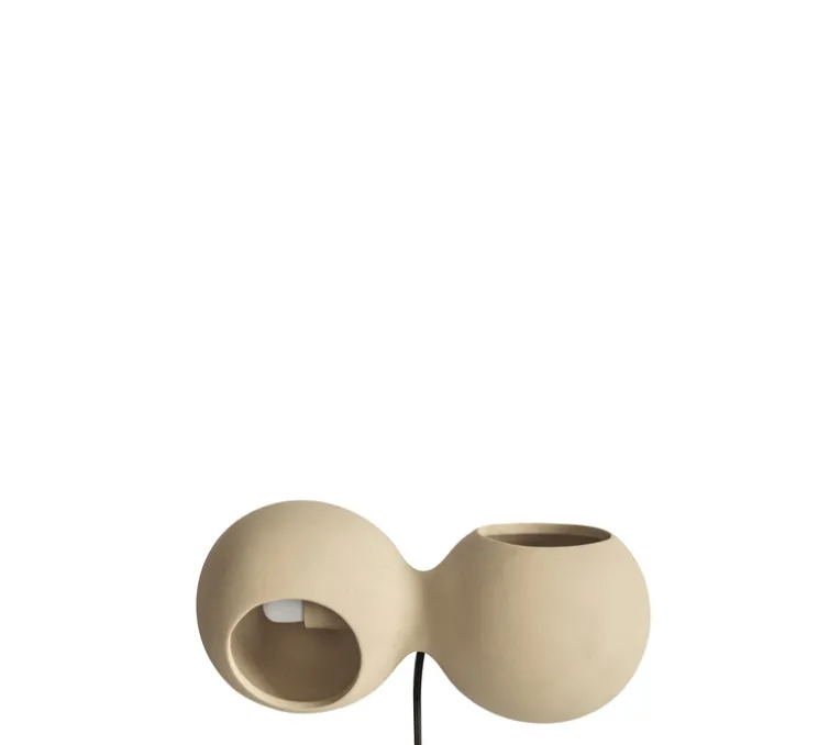Lampe, céramique, Le deux, sable, L32cm, H14,5cm - 101 Copenhagen