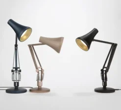 Lampe de bureau, 90 mini mini, noir carbone, LED, 3000K, 470lm, L38cm, H32cm - Anglepoise