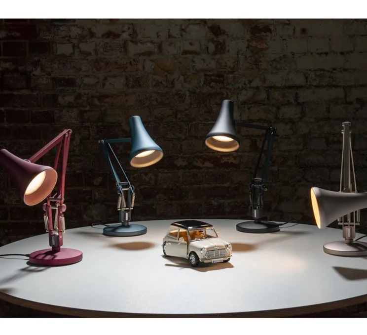 Lampe de bureau, 90 mini mini, bleu gris, LED, 3000K, 470lm, L38cm, H32cm - Anglepoise