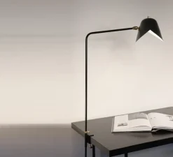 Lampe*Serge Mouille Lampe de bureau, Agrafée simple, , H70cm - noir
