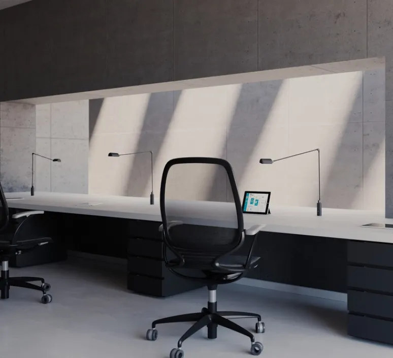 Lampe*Lumina Lampe de bureau, Daphine Cilindro Led, , LED, 2700K, 622 lm, Ø3cm, H88cm - Noir soft touch