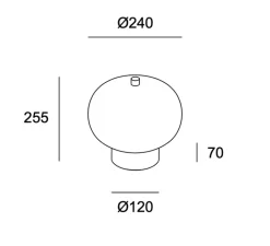 Lampe*LEDS C4 Lampe de bureau, Ilargi, , LED, dim, 2700k, 716 lm, Ø32cm, P31cm - bois