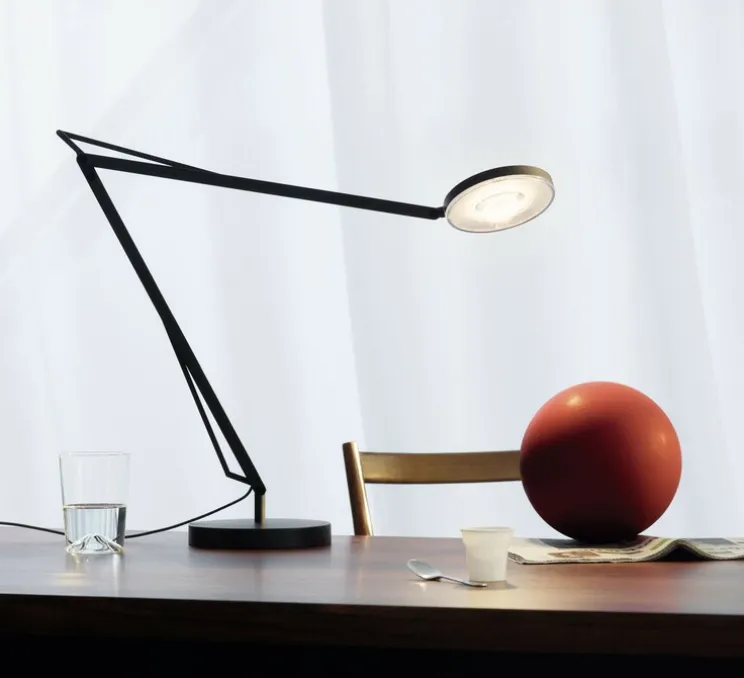 Lampe de bureau, John, noir mat, LED, dim, 3500K, 1000 lm, L16cm, H55cm - GRAU